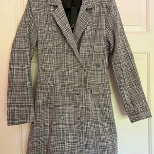 Lulus Plaid Tweed Blazer Dress